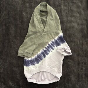 Aerie Green and Purple Tie-Dye Dog Hoodie